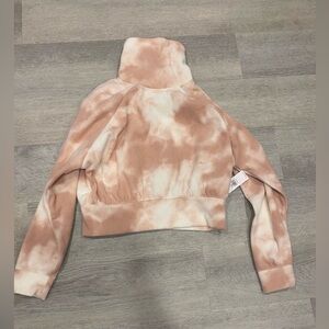 Old navy girls warm cropped pink tie dye sweatshirt, large 10-12, NWT​​​​